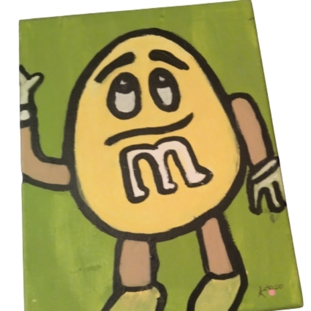 Kid's Wall Art, Canvas of an M&M candy.​
